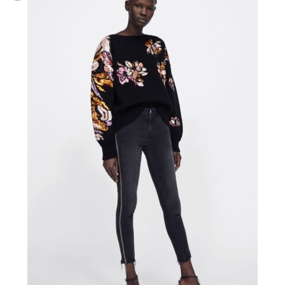Zara Premium Jeans with side appliqué